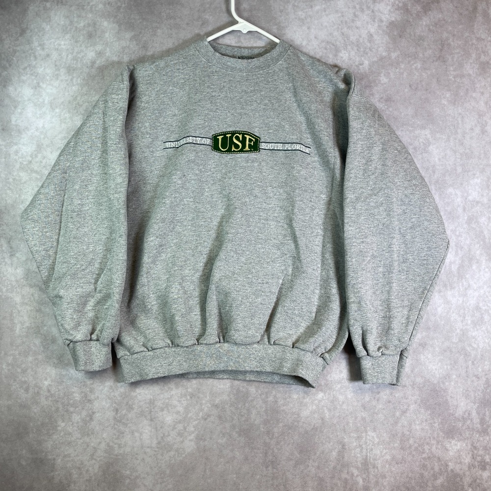 VTG South Florida University Sweatshirt Adult Large Gray Pullover USF USA 90s